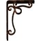 Ekena Millwork Orleans Wrought Iron Bracket, (Single center brace), Antiqued Copper 1 1/2"W x 5 1/2"D x 8"H BKTM01X05X08SOLACO - alternate 4